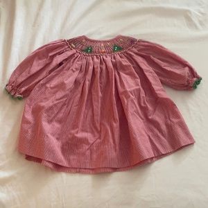 Smoked Christmas dress baby girl